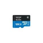 Carte microSDXC Lexar 633x 128 Go Classe 10 UHS-I V30 avec adaptateur SD