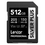 Scheda SD Lexar Silver Plus 512GB UHS-I SDXC V30 205MB/s 150MB/s resistente