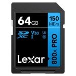 Carte SDXC Lexar High-Performance 800xPRO 64 Go V30 UHS-I 150 Mo/s