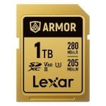 Tarjeta Lexar Armor Gold SDXC UHS-II 1TB acero IP68 R280/W210 V60