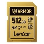 Scheda SD Lexar Armor Gold 512GB UHS-II V60 IP68 Acciaio Inox