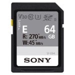 Scheda SD Sony SF-E64A 64GB UHS-II V60 270MB s Lettura 45MB s Scrittura