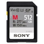 Memoria SD Sony SF-M 512GB UHS-II 277MB/s V60 resistente agua y golpes