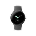 Google Pixel Watch 4G LTE Bluetooth NFC GPS 41mm AMOLED Plata Correa Carbón S/L 5ATM SpO2