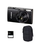 Fotocamera Compatta Canon Ixus 285 HS 20.2MP Zoom Ottico 12x WiFi NFC SD 4GB Custodia Nera