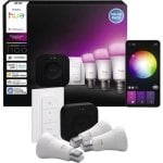 Philips 929003853503 Smart Lighting Kit, Bluetooth, E27, A60, 1100 lm, Schwarz Weiß