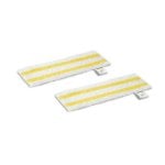 KARCHER EasyFix Universelles Bodenwischtuch-Set, 2 Stück, Weiß/Gelb, Mikrofaser