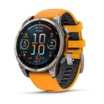 GARMIN Fenix 8 GPS WiFi 47mm AMOLED Sapphire Titanio Naranja Unisex Resistencia Agua 10ATM