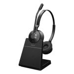Auricolari Jabra Engage 55 SE Wireless DECT per Ufficio con Microfono e Cancellazione Rumore Nero