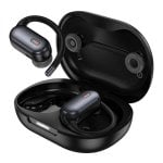 Auriculares Hoco EA7 inalámbricos Bluetooth con Cancelación de Ruido y micrófono, diseño oído abierto, 7h autonomía, color negro