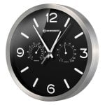 Relógio Despertador Bresser MyTime DCF Preto 25 cm Aço, termómetro e higrómetro