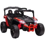 Aiyaplay Coche Eléctrico Para Niños Utv 12v Con 2 Motores Rojo