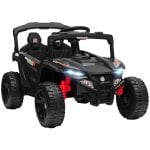 Aiyaplay Coche Eléctrico Para Niños Utv 12v Con 2 Motores Negro