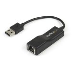 Tarjeta de Red StarTech USB2100 USB 2.0 Fast Ethernet 10/100 Mbps Negro Dongle