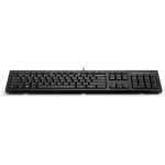 Tastatur Membran HP 125 Wired Keyboard Layout NL Schwarz numerisch