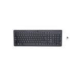 Tastatur Membran HP 220 QWERTY DE kabellos mit Ziffernblock schwarz