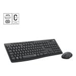 Teclado de membrana Logitech MK295 Silent Layout QWERTZ sem fio ratos inclusos