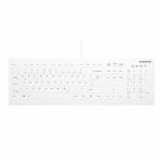 Tastatur Scherenmechanik CHERRY AK-C8112 QWERTZ Deutsch Wasserdicht Weiß
