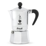 Kaffeemaschine Moka Bialetti Break 1 Tasse Aluminium Silber Nylon-Griff