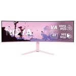 Monitor PC Arozzi Nova 49" Dual QHD 165Hz VA Curvo 4ms Regolabile Rosa