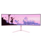 Monitor AROZZI Nova 49" Dual QHD 165Hz VA Curvo 4ms Altura Ajustável USB Rosa