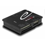 Lecteur de cartes Delock USB 2.0 6 slots CF SD MicroSD MS xD M2 Noir