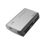 Lector de tarjetas Hama USB 2.0 4 puertos negro plata Plug & Play