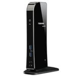 Base para portátil Toshiba dynadock Glossy Black USB 3.2 Gen 1 Gigabit HDMI DVI-I AC