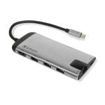USB-C Hub Verbatim 49142 7-in-1 HDMI Ethernet SD Card Reader Metall