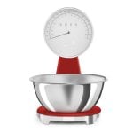 Balança de cozinha Smeg KSF01RDWW 5kg precisão 1g vermelha inoxidável