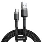 Câble USB Baseus CAMKLF-AG1 0,5 m USB A vers Micro-USB B Noir
