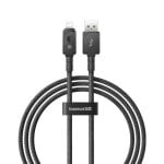 USB Kabel Baseus 1m Schwarz Irrompible USB-A auf iP 2,4A 480Mbit/s