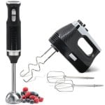 Set Stabmixer Briebe Skt1187blk Elegance 600W 2 Stufen Schwarz inkl. Handmixer 400W 5 Geschwindigkeiten Turbo