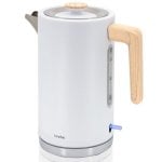 Bollitore elettrico Briebe KT1165WHT 1,7L 2200W Acciaio Inox Nordic Design Bianco