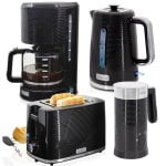 Set petit déjeuner Briebe Skt1185blk Elegance grille-pain, bouilloire, cafetière, mousseur