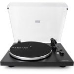 Tocadiscos Vulkkano TD10 Preciso Braço ATL-3600 Pré-Phono Integrado Madeira