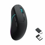 Souris Keychron M3 Sans fil RF Bluetooth 26000DPI Noir RGB Ergonomique