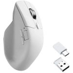 Ratón Keychron M6 Inalámbrico PixArt 3311 2.4 GHz y Bluetooth 12000 DPI Blanco Silencioso