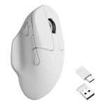 Ratón Keychron M7 Inalámbrico y Cableado 26000 DPI Blanco Ergonómico Ultraligero