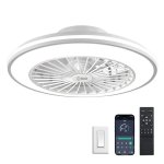 Ventilatore da Soffitto con Luce Elco PV-49C 40W 49cm 6 Velocità Silenzioso Telecomando