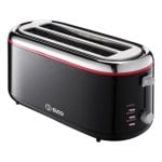 Tostadora Elco PT-1080-2 2 fentes Inox 1300 W noire rouge