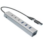 Hub I-Tec 7 Ports 5 Gbit/s USB 3.2 Gen 1 Modell Charging Metal Kompakt