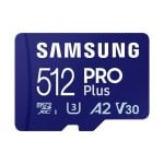 Carte microSDXC Samsung MB-MD512S Pro Plus 512 Go UHS-I V30 A2 180Mo/s