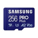 Carte MicroSDXC Samsung MB-MD256S 256GB UHS-I V30 A2 Bleue Haute Vitesse