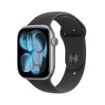 Apple Watch Series 11 GPS NFC 46mm OLED Grau Schwarz S/M IP6X Wasserdicht SpO2 Puls Schlafanalyse