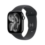 Apple Watch Series 11 GPS NFC 46mm Retina OLED Schwarz M/L Wasserdicht IP6X SpO2 Pulsmesser