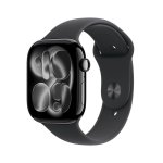 Apple Watch Series 11 GPS NFC WiFi 46mm OLED Noir S/M Étanche IP6X SpO2 ECG Pulsomètre