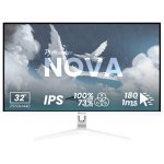Monitor Arozzi Nova 32" QHD 180Hz IPS Plano HDR Branco 1ms Altifalantes