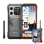 Blackview Xplore 1 16GB 512GB 6.78" 120Hz 5G Dual SIM Walkie Talkie IP69K 20000mAh Android 15 Naranja