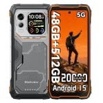 Blackview Xplore 1 Pro 16GB 512GB 6.78" IPS 120Hz 5G Dual SIM Batteria 20000mAh Visione Notturna Android 15 Arancione
